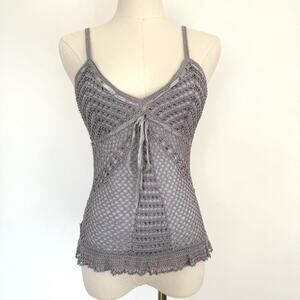 VINTAGE XOXO CROCHET CAMI TOP